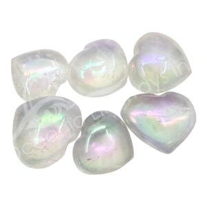 Crystal Quartz Plated AB Heart
