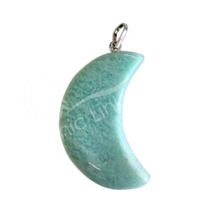 Amazonite Moon Pendant