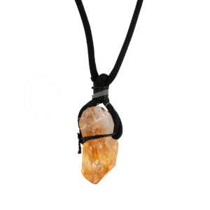 Polished Citrine Point Necklace