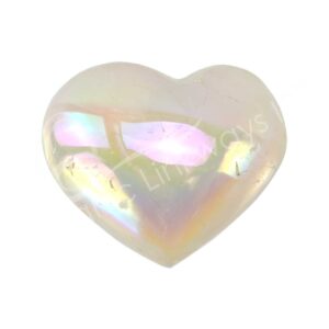 Rose Quartz Plated AB Heart