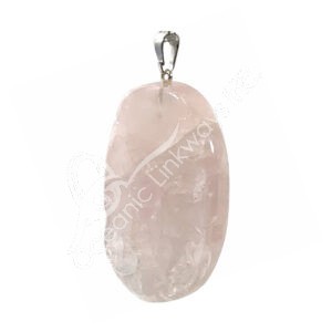 Polished Rose Quartz Slice Pendant 1.25-2"