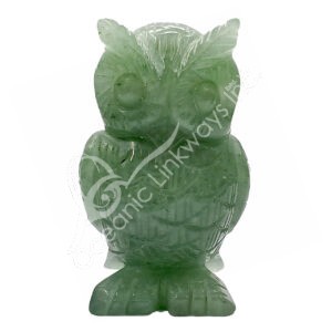 Polished Green Aventurine Owl Carving