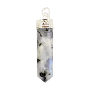 Rainbow Moonstone Pencil Point Pendant with Cap (Pack of 5)