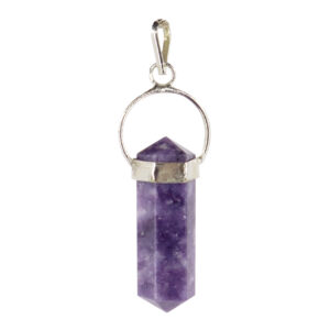 Lepidolite Double Terminated Point Pendant