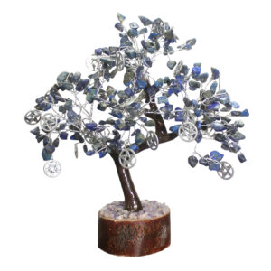 Lapis Lazuli Gem Tree with Pentacle Charms (300 Beads)