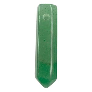 6 Sides Green Aventurine Point Pendant with 2 mm Hole