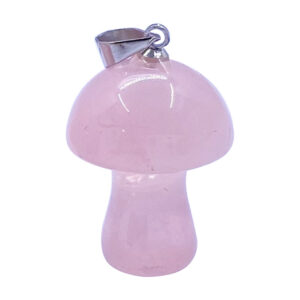 Rose Quartz Mushroom Pendant (Pack of 6)