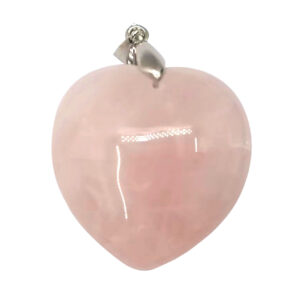 Rose Quartz Heart Pendant (Pack of 10)