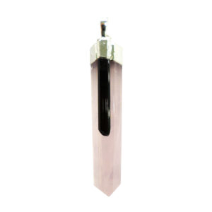 Rose Quartz Polished Point Pendant with Black Tourmaline Accent