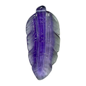 Fluorite Pendant Feather Shape with 2mm Hole